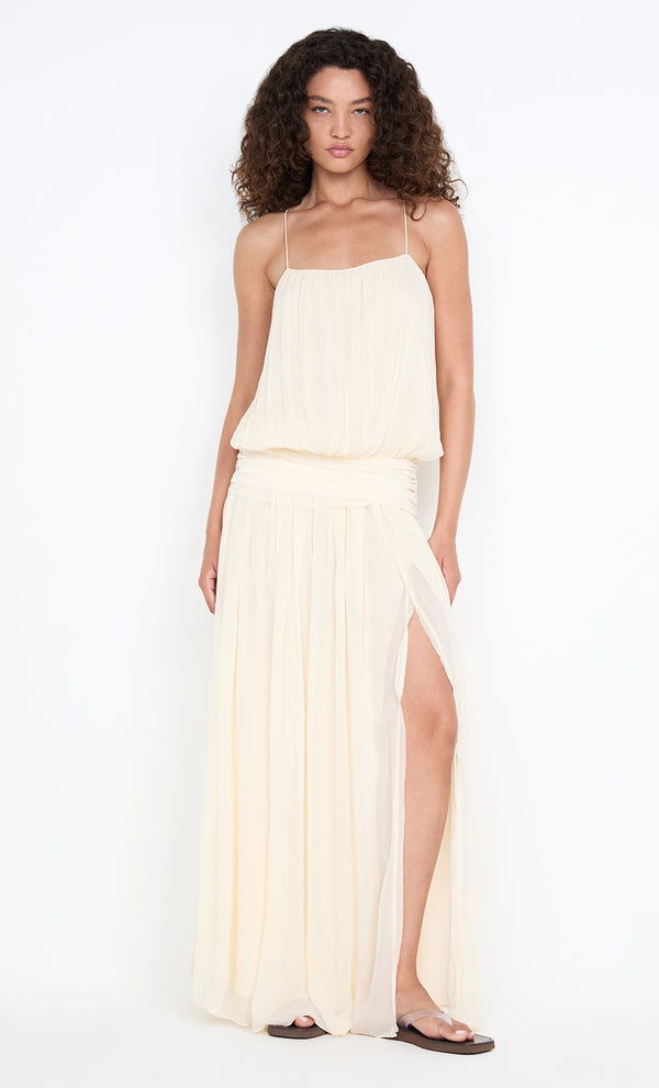 CAMILLE BLOUSON DRESS - BUTTERCREAM