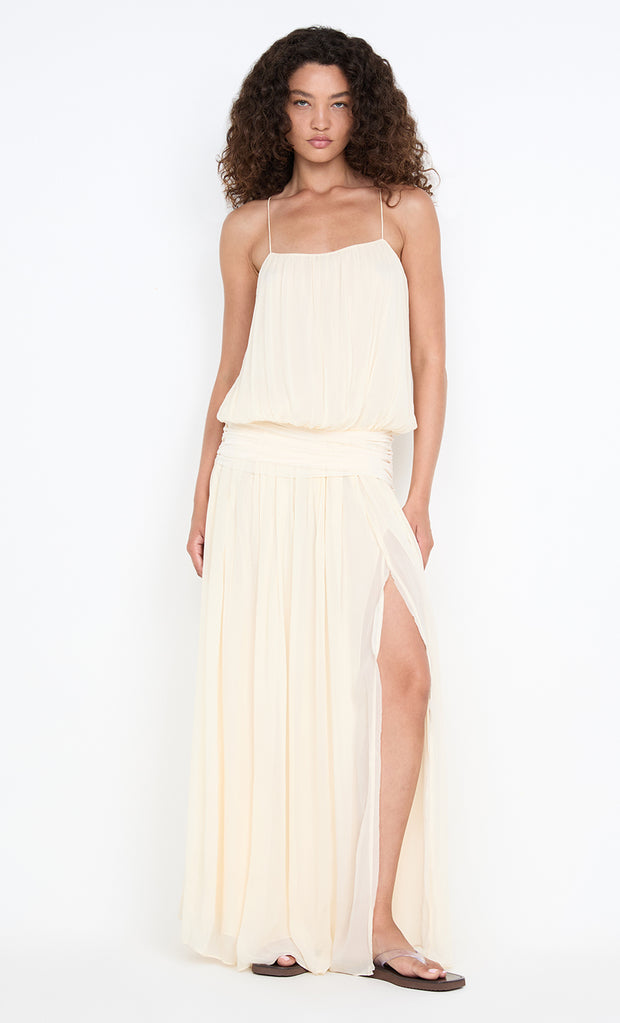 CAMILLE BLOUSON DRESS - BUTTERCREAM