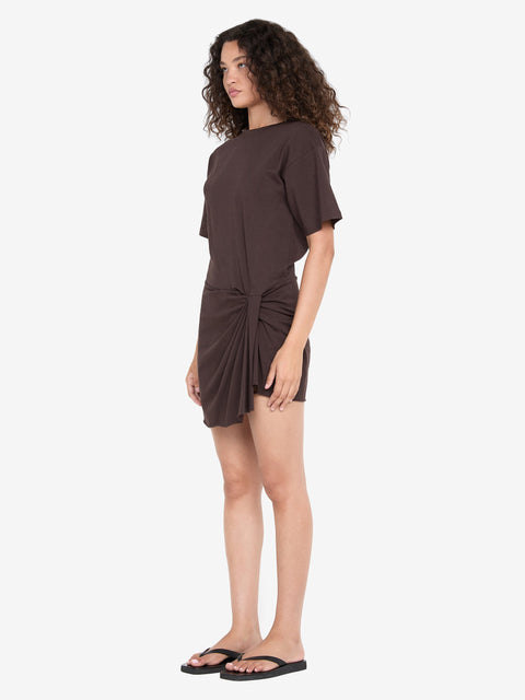 SIMI MINI DRESS - DARK CHOCOLATE