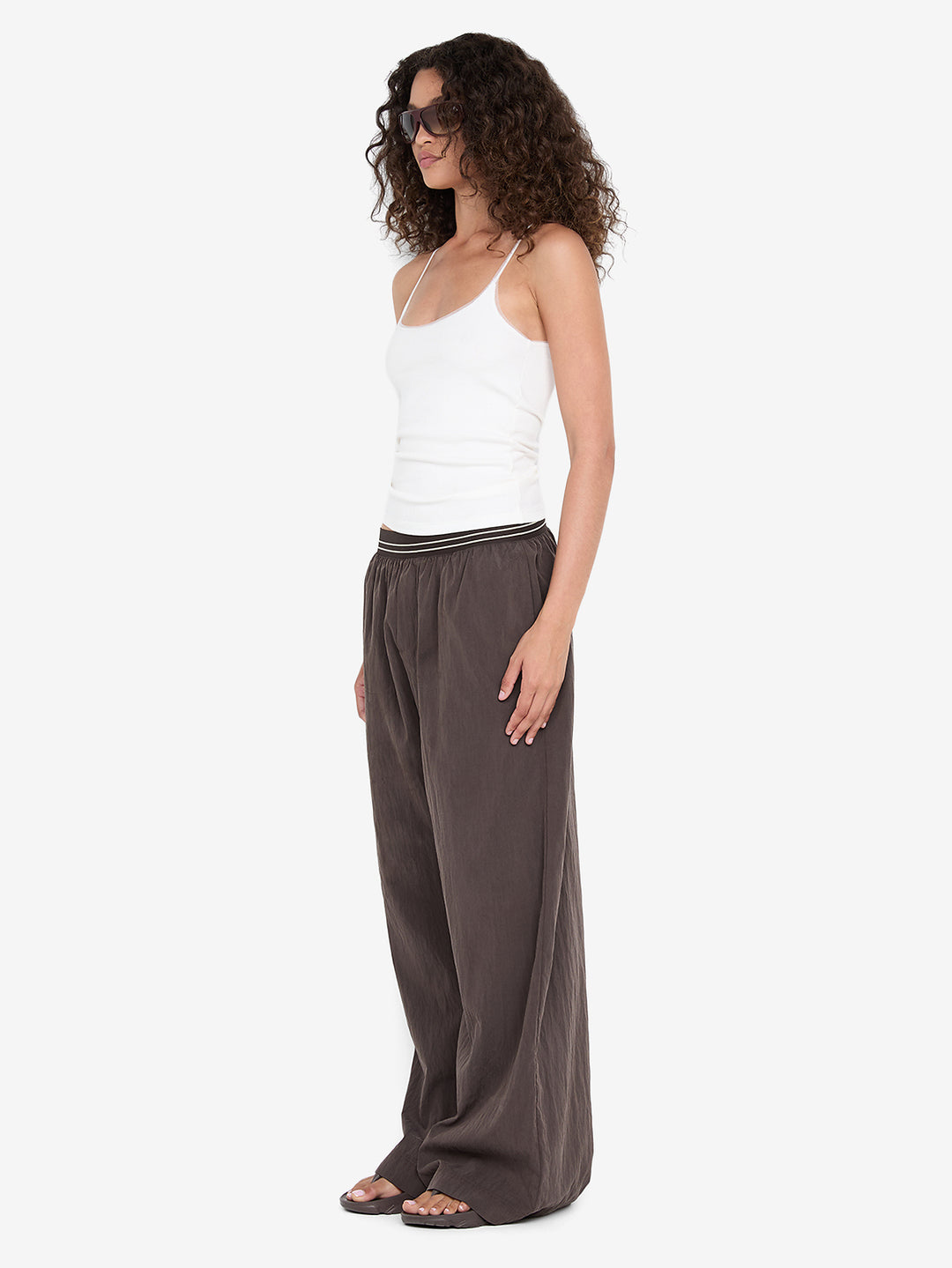 JERRI WIDE LEG PANT - CHOCOLATE