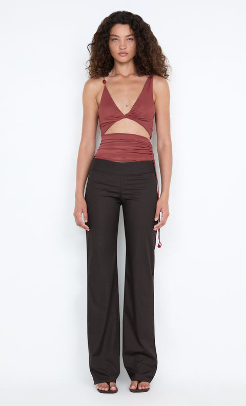 AYLA CUT OUT TOP - RUST