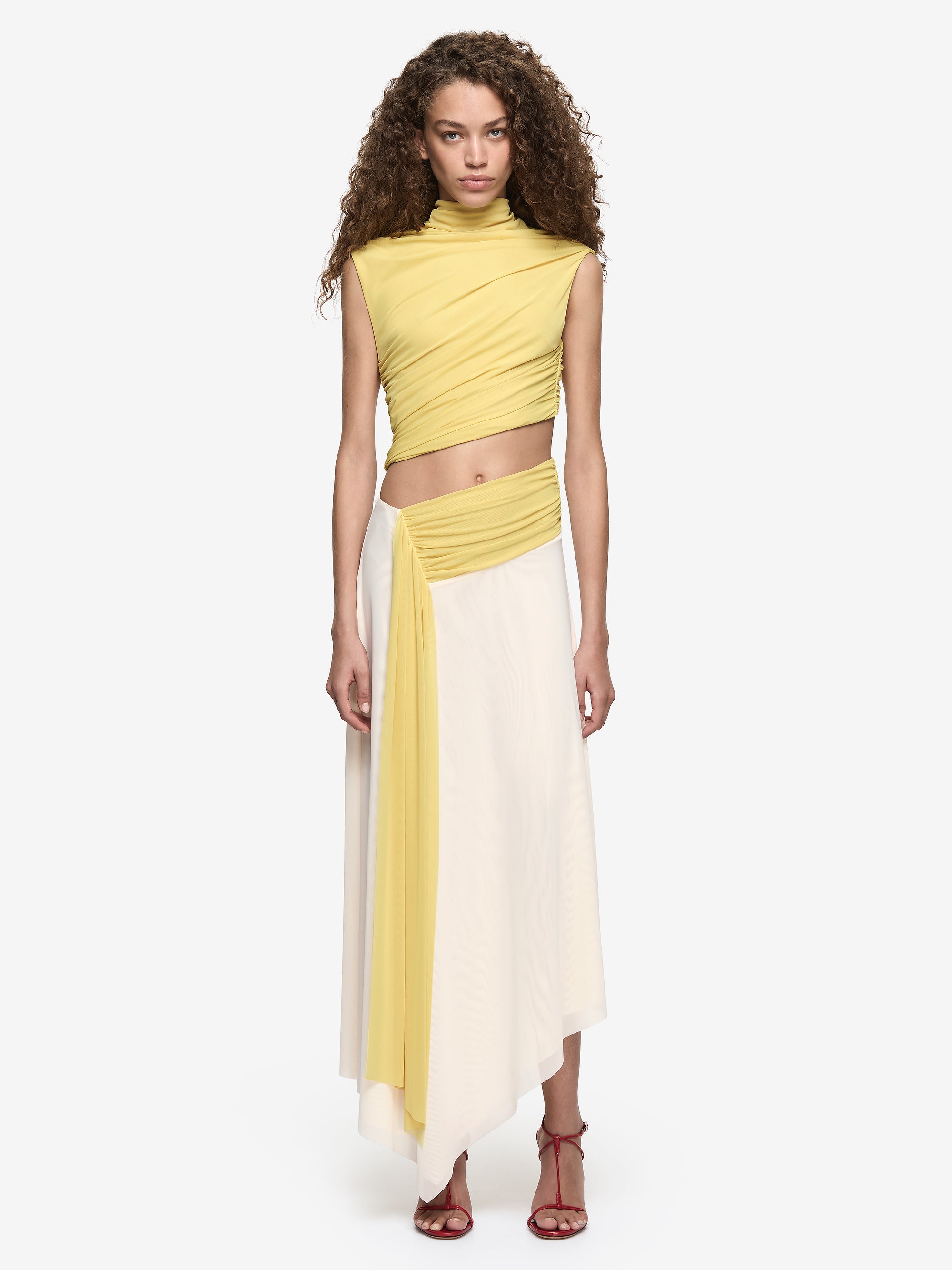 CONNI ASYM MIDI DRESS