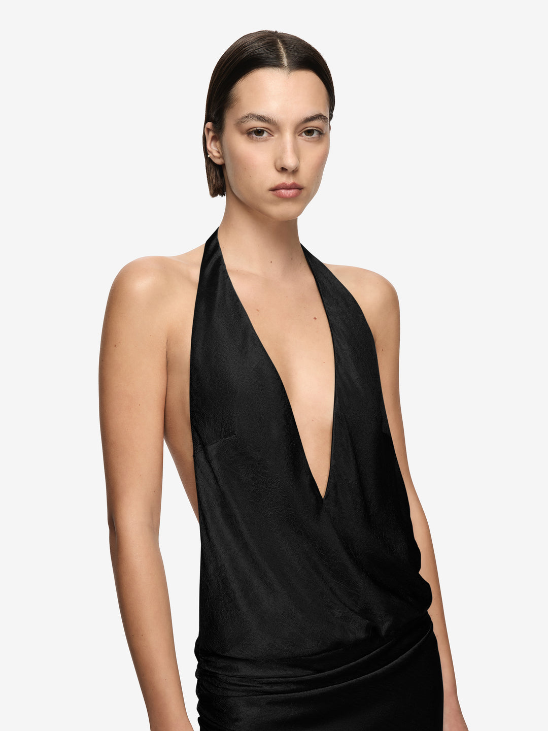 WAVE MAXI DRESS - BLACK
