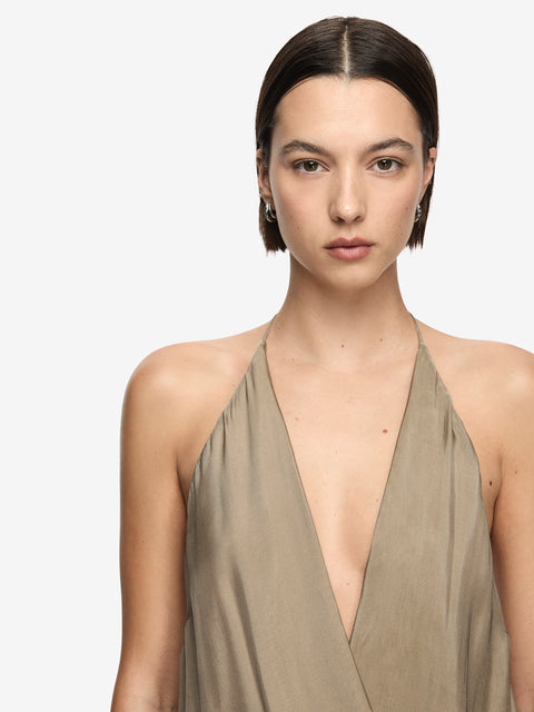 KIRA MINI DRESS - KHAKI