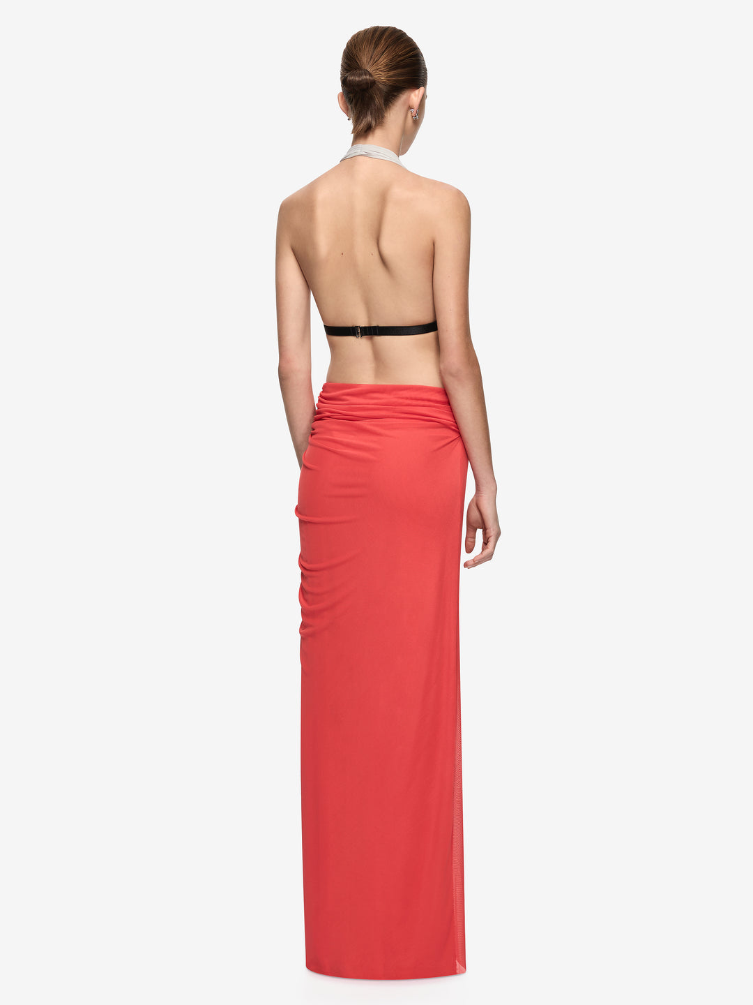 ANAYA CUT OUT MAXI DRESS  - DOVE GREY/FLAME/BLACK