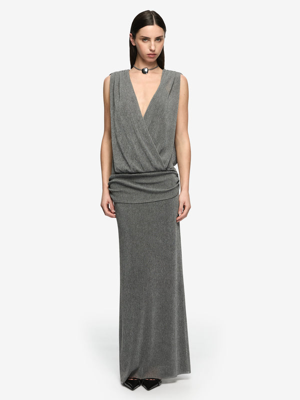 DRIFT MAXI DRESS - SILVER