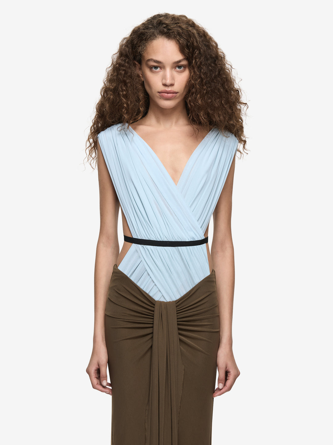 ANAYA V MAXI DRESS - MIST/LATTE/BLACK