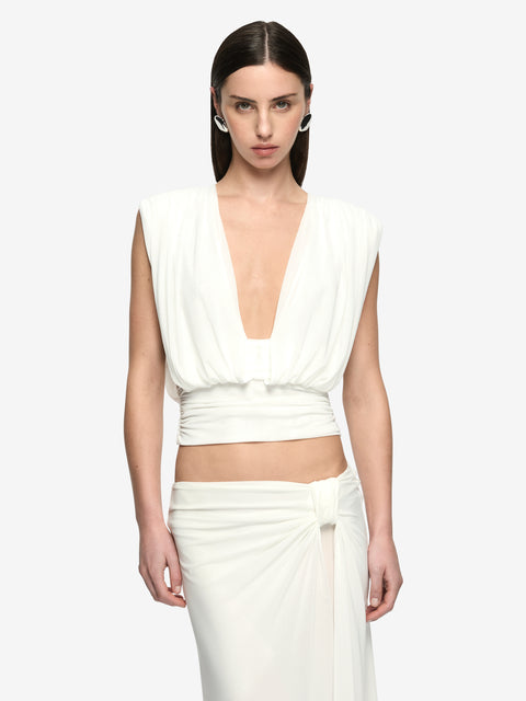 ORIA DRAPE SKIRT - IVORY