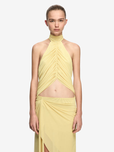 ORIA HALTER TOP - CITRON