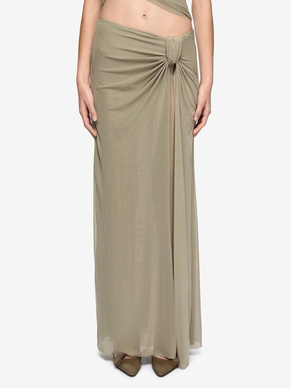 ORIA DRAPE SKIRT - LIGHT TAUPE