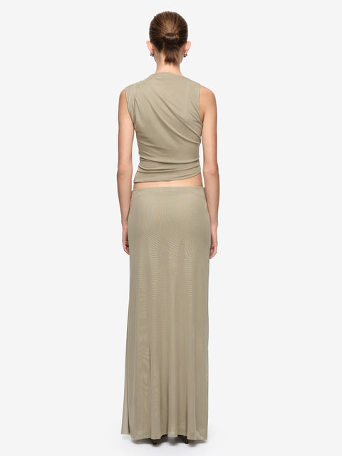 ORIA DRAPE TOP - LIGHT TAUPE