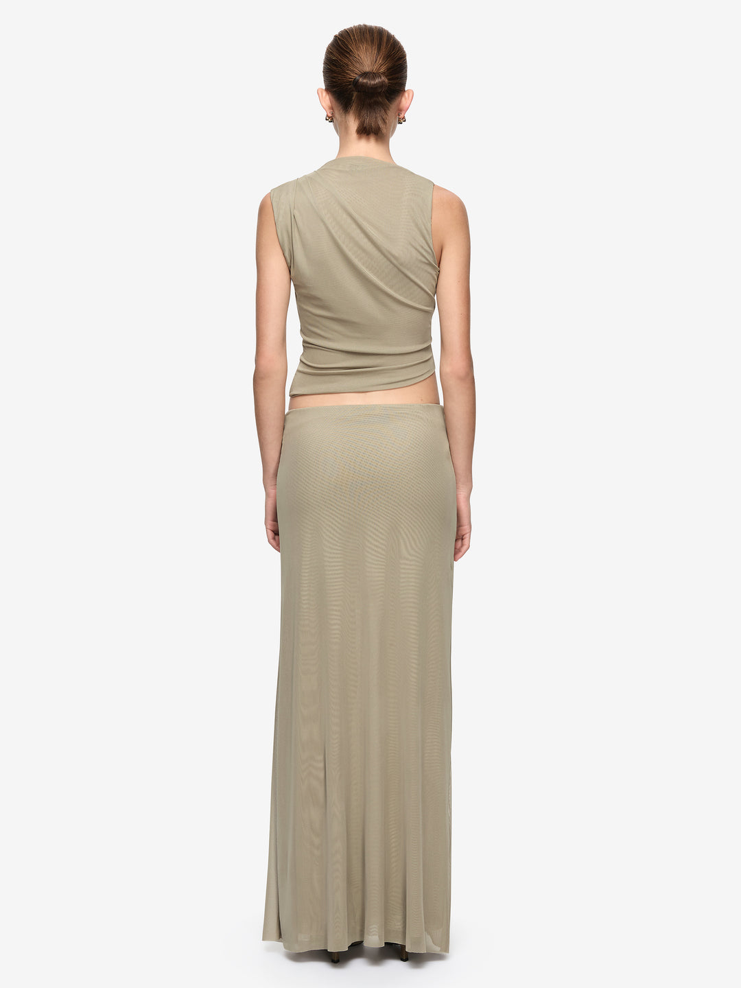 ORIA DRAPE SKIRT - LIGHT TAUPE