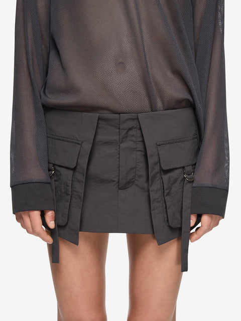 KENZA LONG SLEEVE HOODIE - CHARCOAL