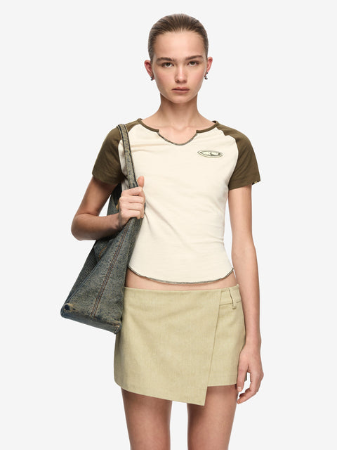 ANDO OVERLAY SKORT - OLIVE