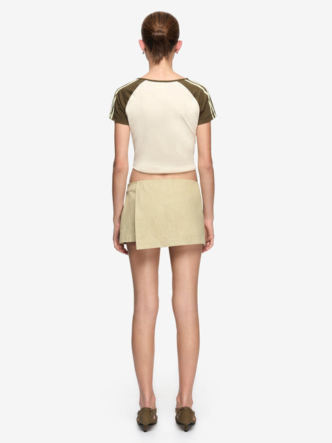 ANDO OVERLAY SKORT - OLIVE