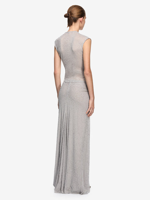 EMIKO MAXI SKIRT - SILVER