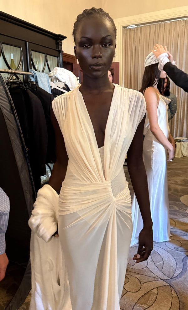LEIA DRAPE GOWN - BUTTERCREAM