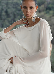HENRIETTA LONG SLEEVE GOWN - WHITE BEC + BRIDGE US HENRIETTA LONG SLEEVE GOWN - WHITE BEC + BRIDGE US