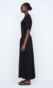 CYPRUS TWIST TEE DRESS - BLACK