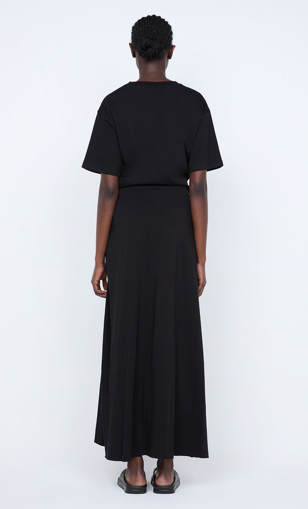 CYPRUS TWIST TEE DRESS - BLACK