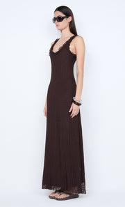 EMARETTA SCOOP MAXI DRESS - DARK CHOCOLATE