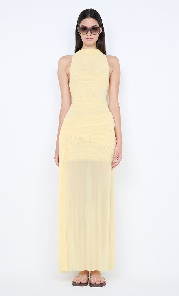 BLAINE DRAPE MAXI DRESS - BUTTER