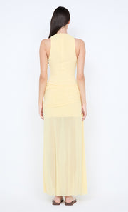 BLAINE DRAPE MAXI DRESS - BUTTER