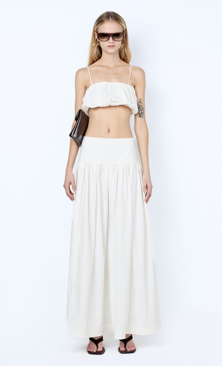DOMENIC CROPPED BUBBLE TOP - IVORY