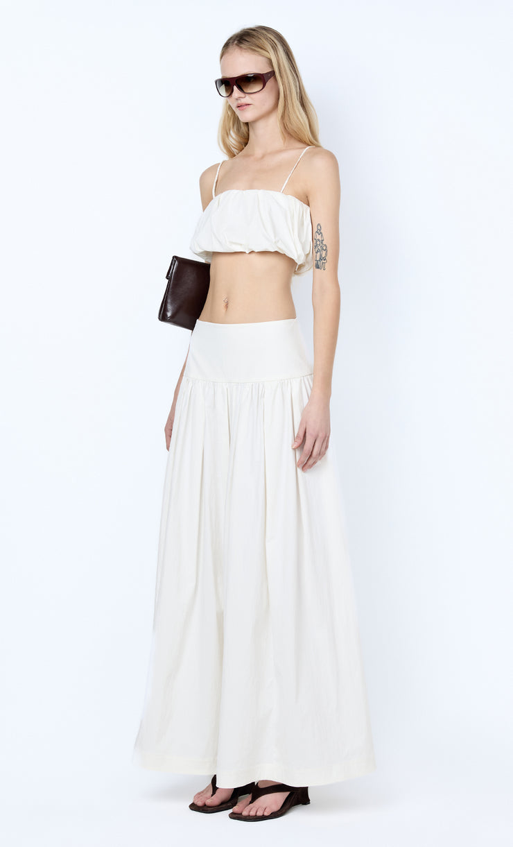 DOMENIC CROPPED BUBBLE TOP - IVORY