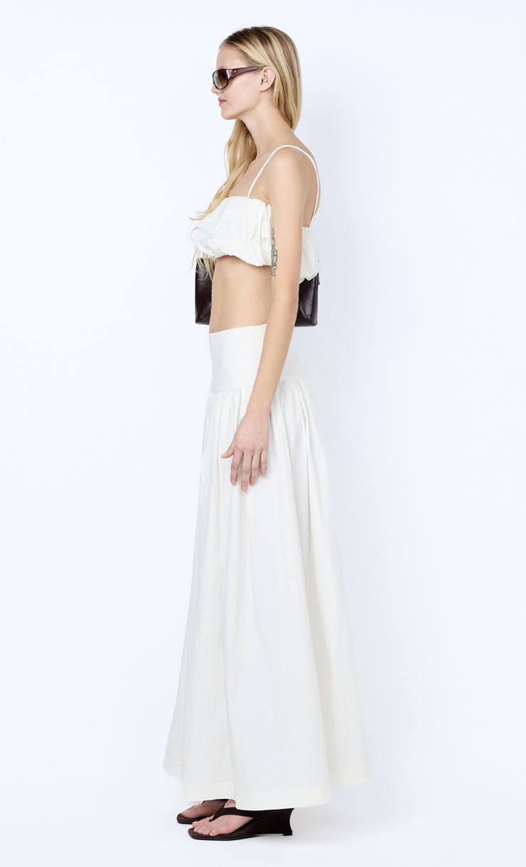 DOMENIC CROPPED BUBBLE TOP - IVORY
