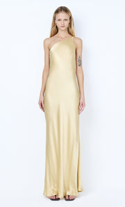 GIA ASYM MAXI DRESS - WHEAT
