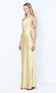 GIA ASYM MAXI DRESS - WHEAT