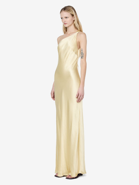 GIA ASYM MAXI DRESS - WHEAT