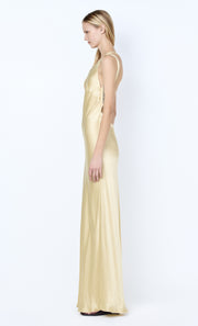 GIA ASYM MAXI DRESS - WHEAT