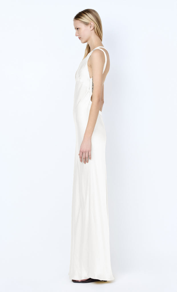 GIA ASYM MAXI DRESS - IVORY