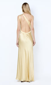 GIA ASYM MAXI DRESS - WHEAT