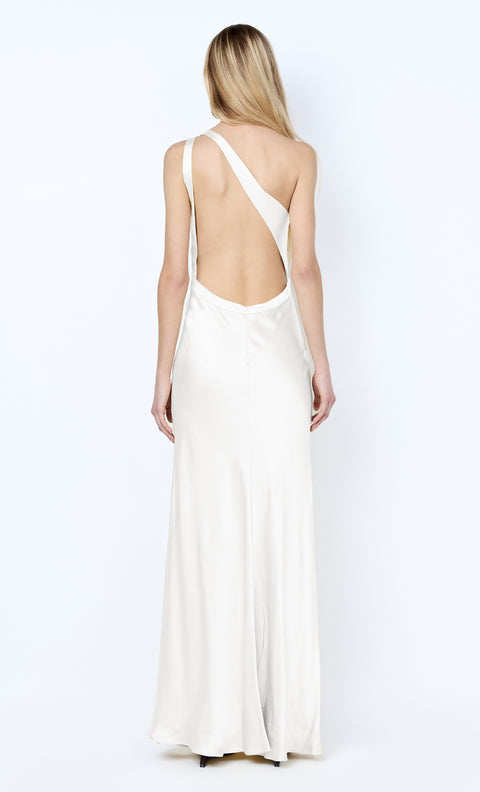 GIA ASYM MAXI DRESS - IVORY