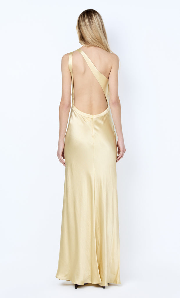 GIA ASYM MAXI DRESS - WHEAT