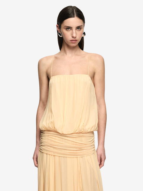 CAMILLE BLOUSON DRESS - SHERBET