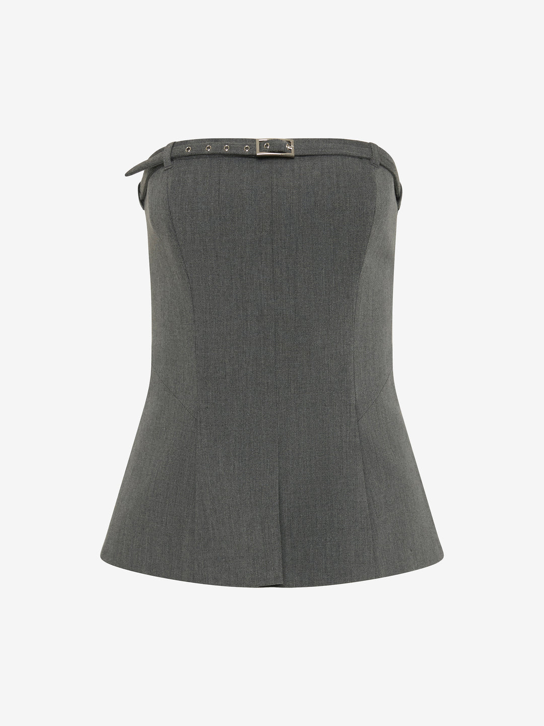 ESTELLE STRAPLESS TOP - CHARCOAL