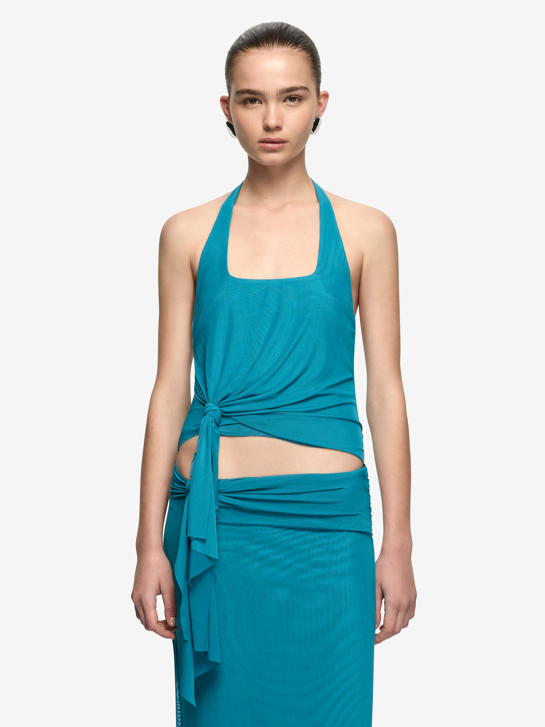 OLYSSIA KNOT SKIRT - JADE