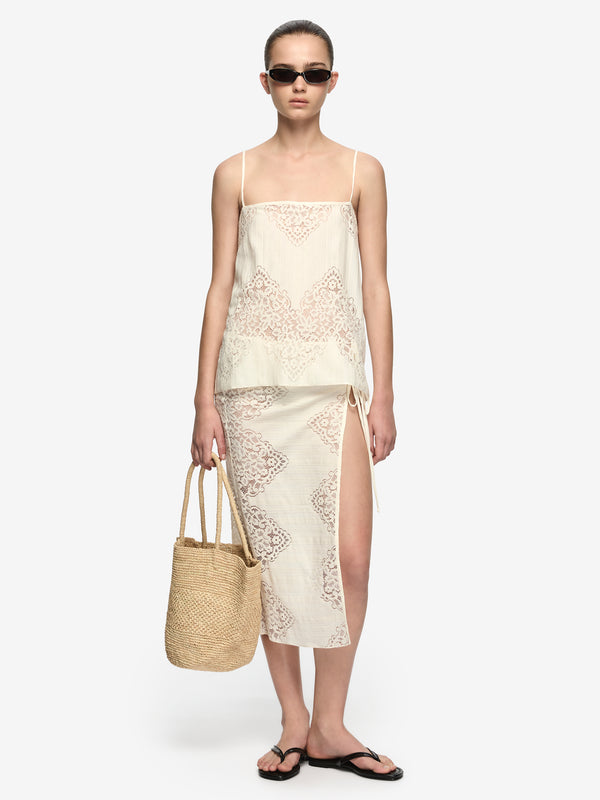 MARIETTA MIDI SKIRT - CREAM