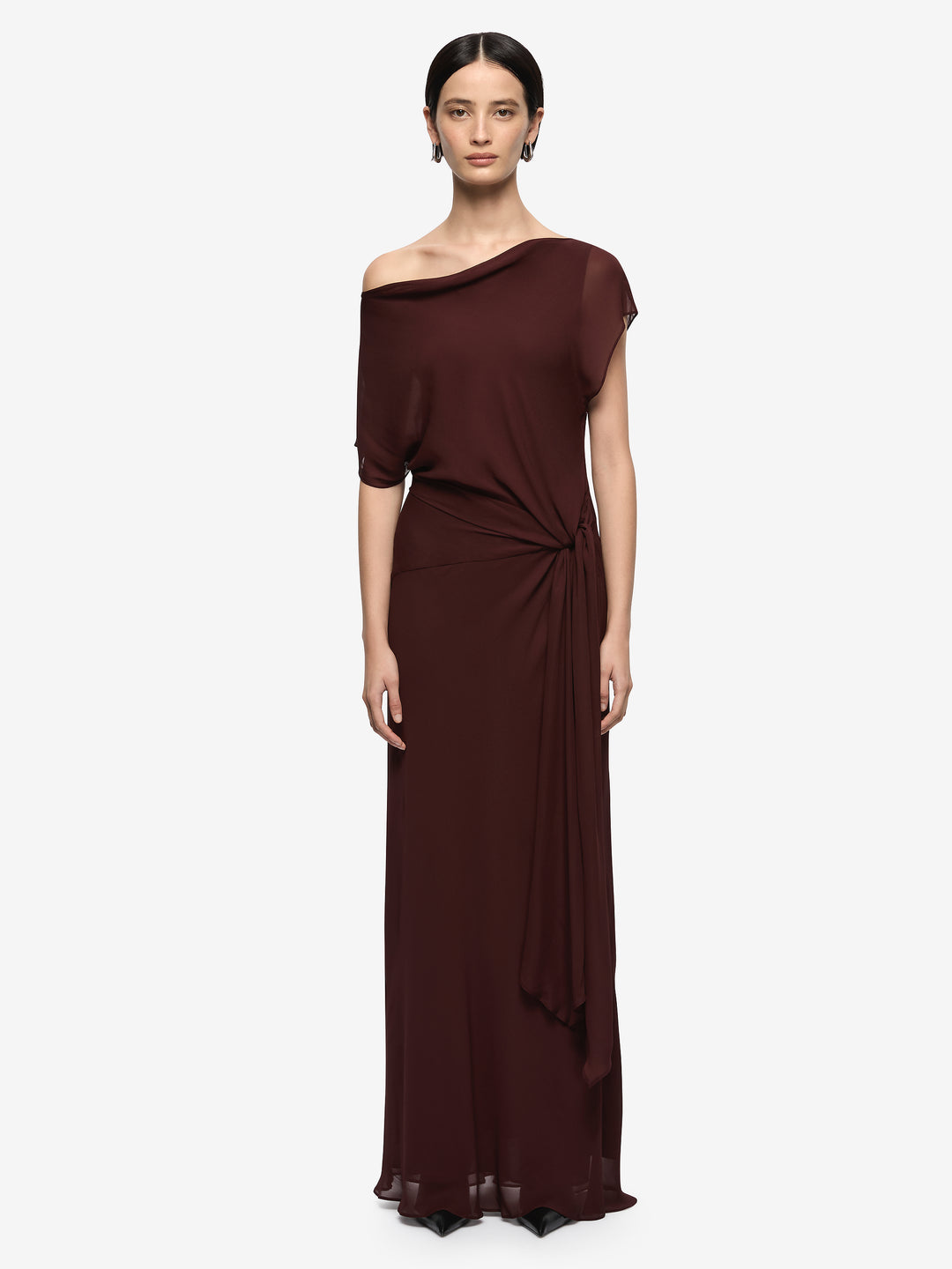 AMANDA DRAPE MAXI DRESS - RAISIN 10 AMANDA DRAPE MAXI DRESS - RAISIN 10
