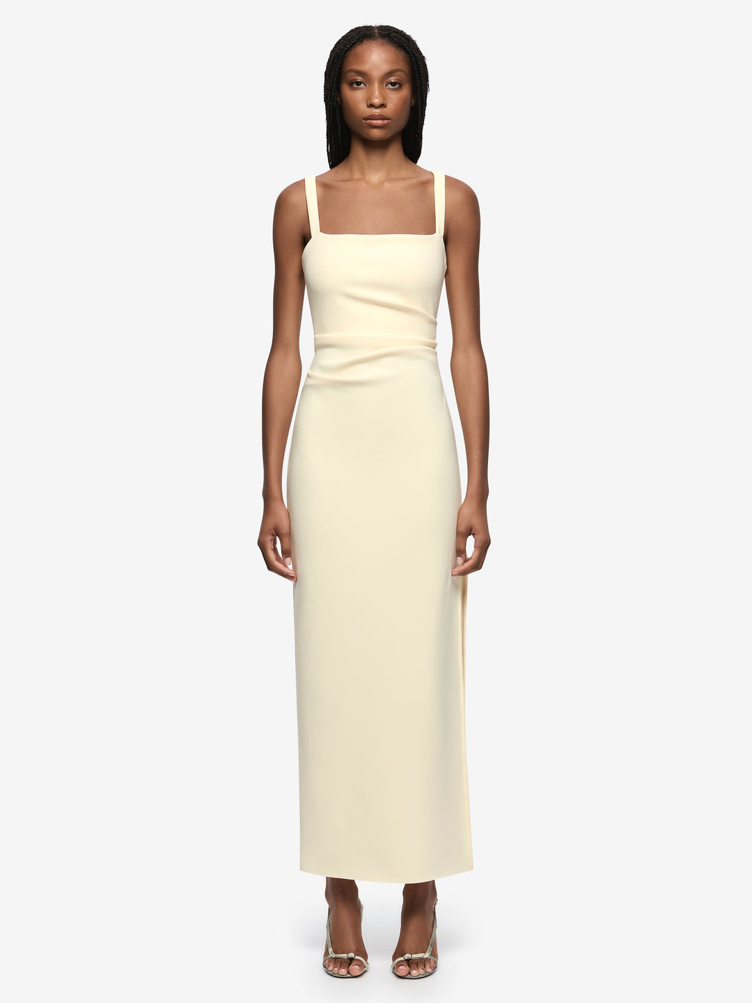 LEORA TUCK MAXI DRESS - LEMON SORBET