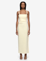 LEORA TUCK MAXI DRESS - LEMON SORBET