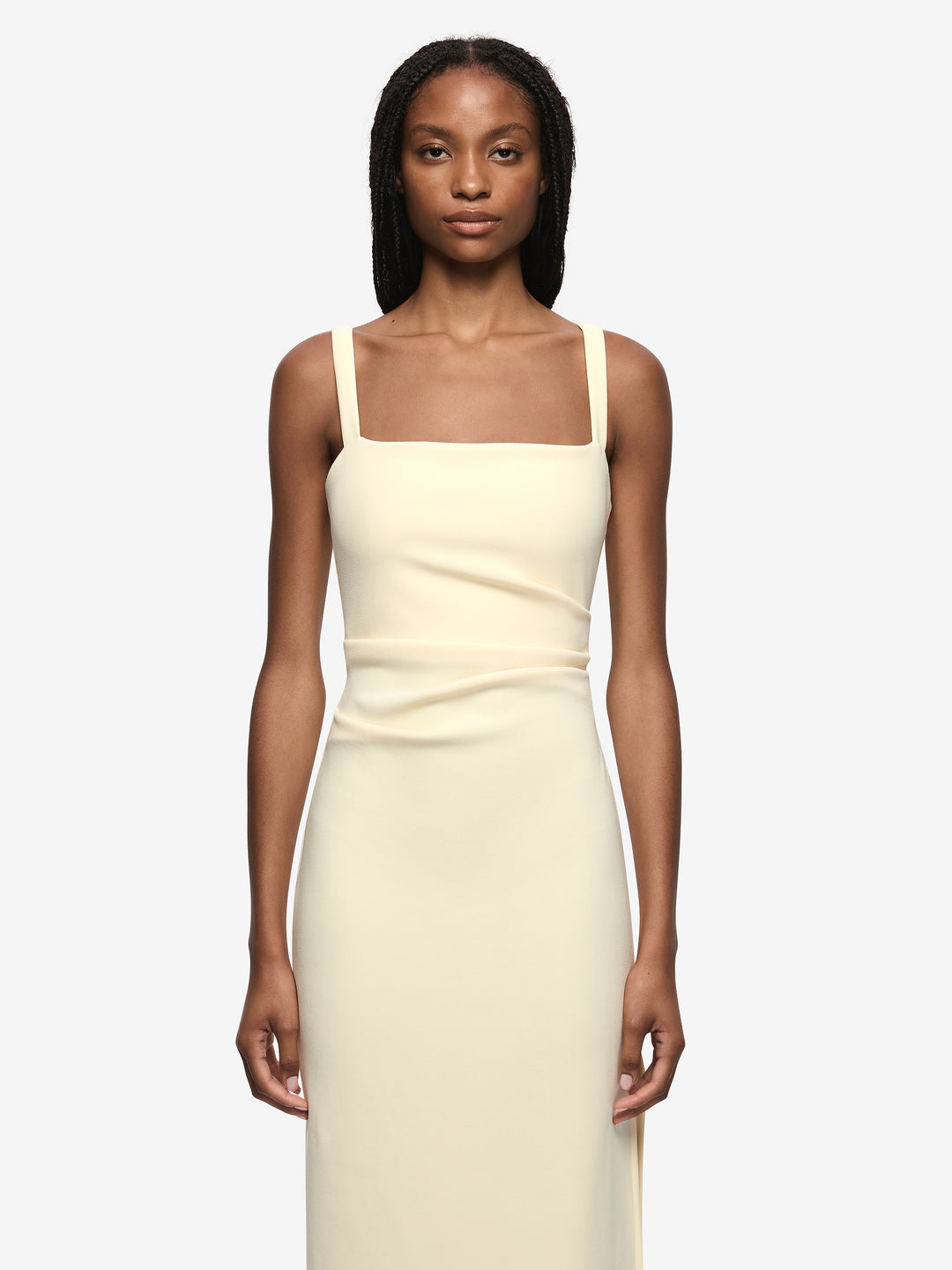 LEORA TUCK MAXI DRESS - LEMON SORBET