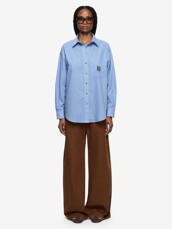 LINUS SHIRT - CHAMBRAY BLUE STRIPE