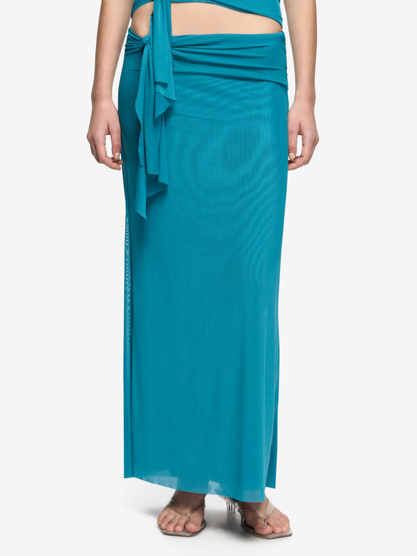 OLYSSIA KNOT SKIRT - JADE
