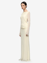 AMANDA LONG SLEEVE MAXI DRESS - LEMON SORBET