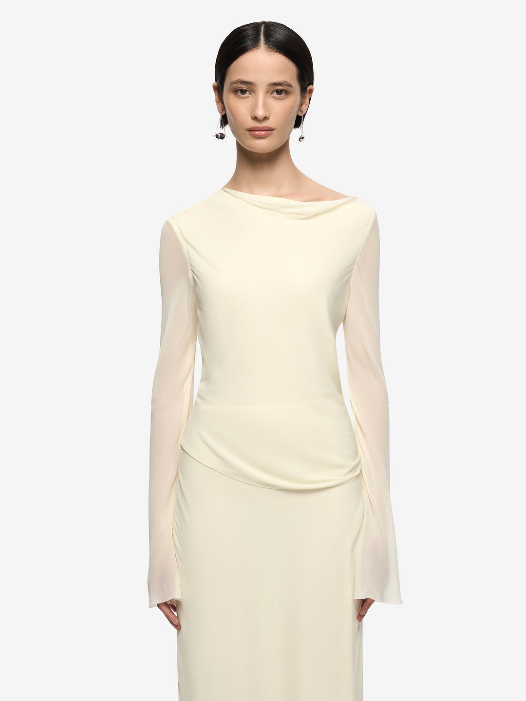 AMANDA LONG SLEEVE MAXI DRESS - LEMON SORBET